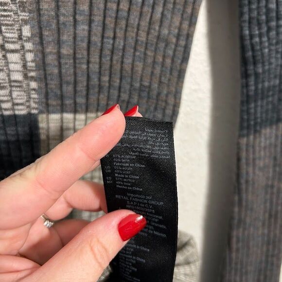 Sandro Paris Moria Sweater Size 1 US S Colorblock Rib Knit Zip Collar Pullover - Picture 9 of 9